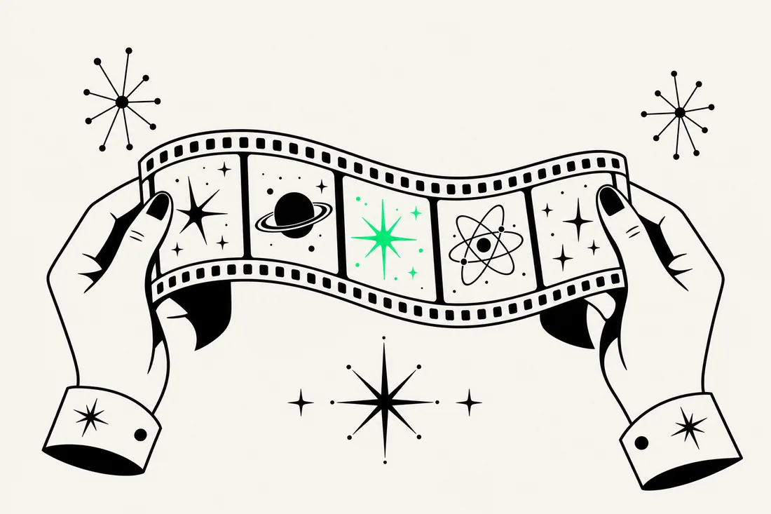 Illustration of 35mm film negative strips